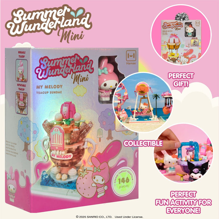 Hamee Sanrio Building Blocks Summer Wunderland - My Melody Teacup Sundae