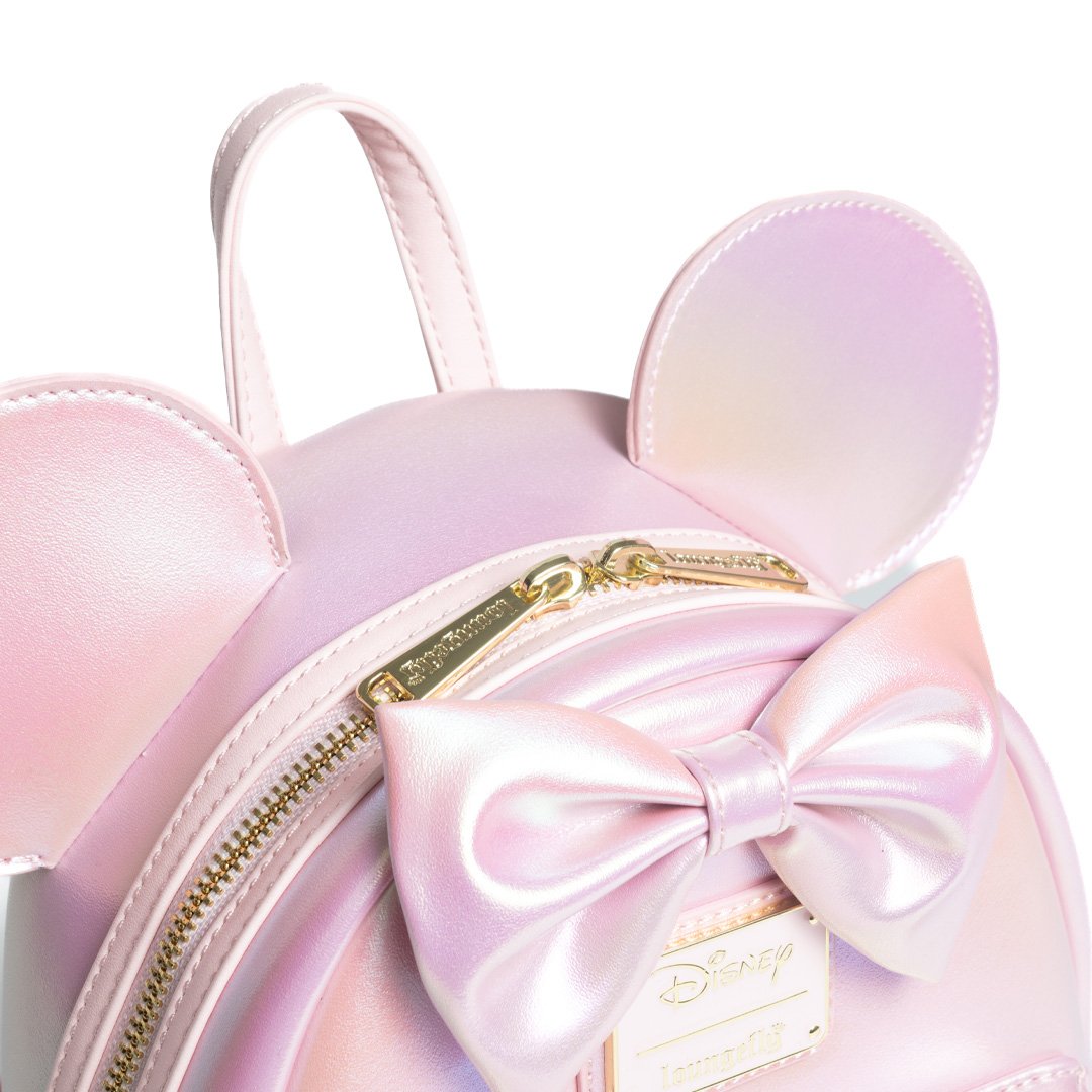 disney rose gold mini backpack Loungefly Parks Minnie Mouse Sequin The Sequin Rose Gold Minnie