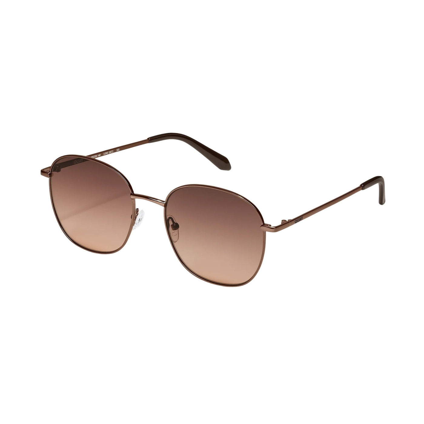 Quay Women's Jezabell Oversized Round Sunglasses - Chocolate Frame/Brown Fawn Lens - Full