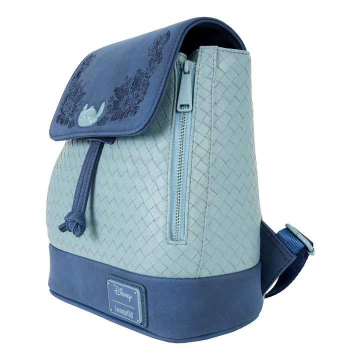 Loungefly Disney Stitch Embroidered Woven Drawstring Mini Backpack