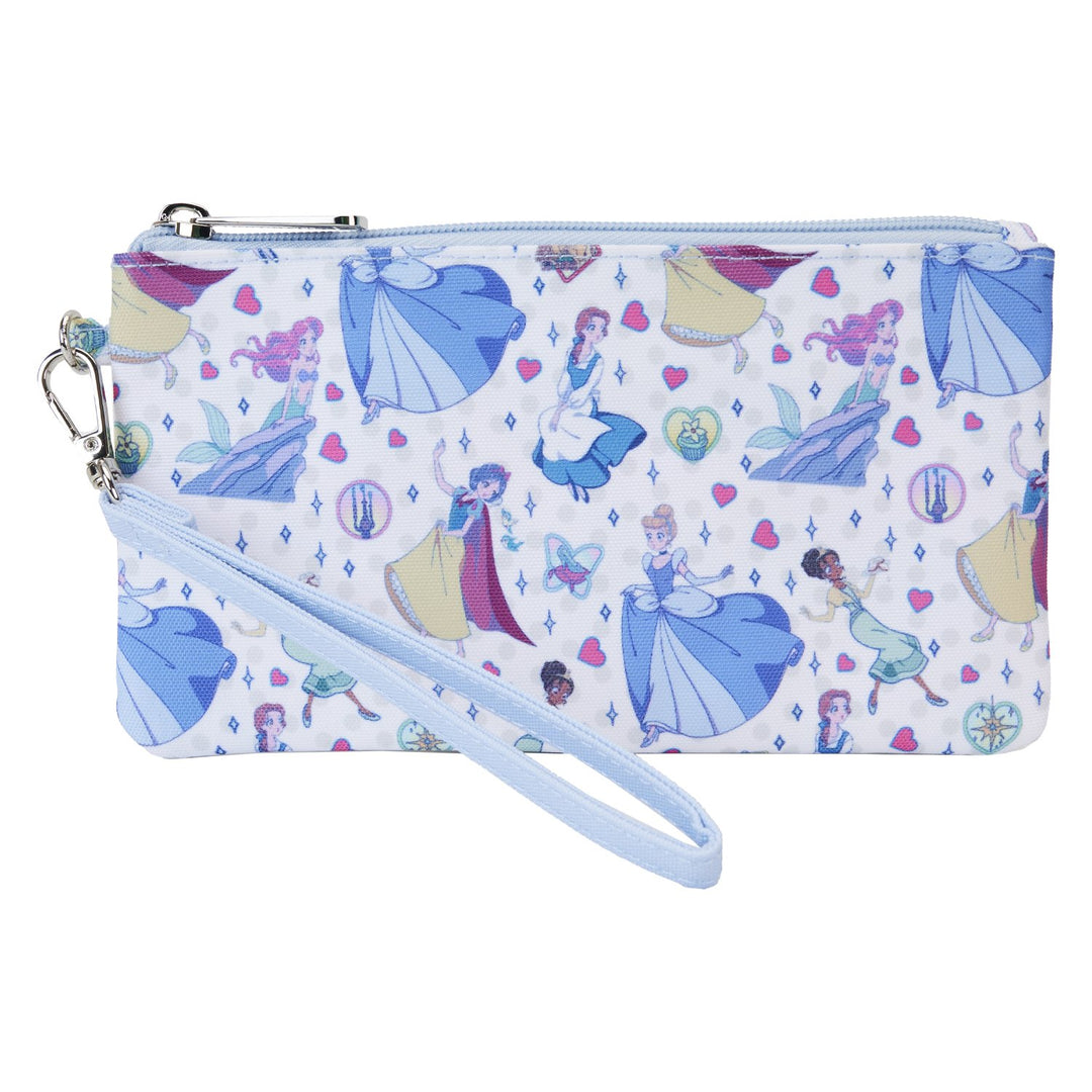 Loungefly Disney Princess Manga Style Nylon Wristlet Wallet - Front