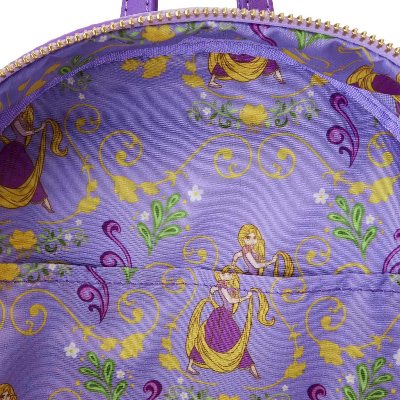 Loungefly Disney Tangled Princess Rapunzel Lenticular Mini Backpack - Inside