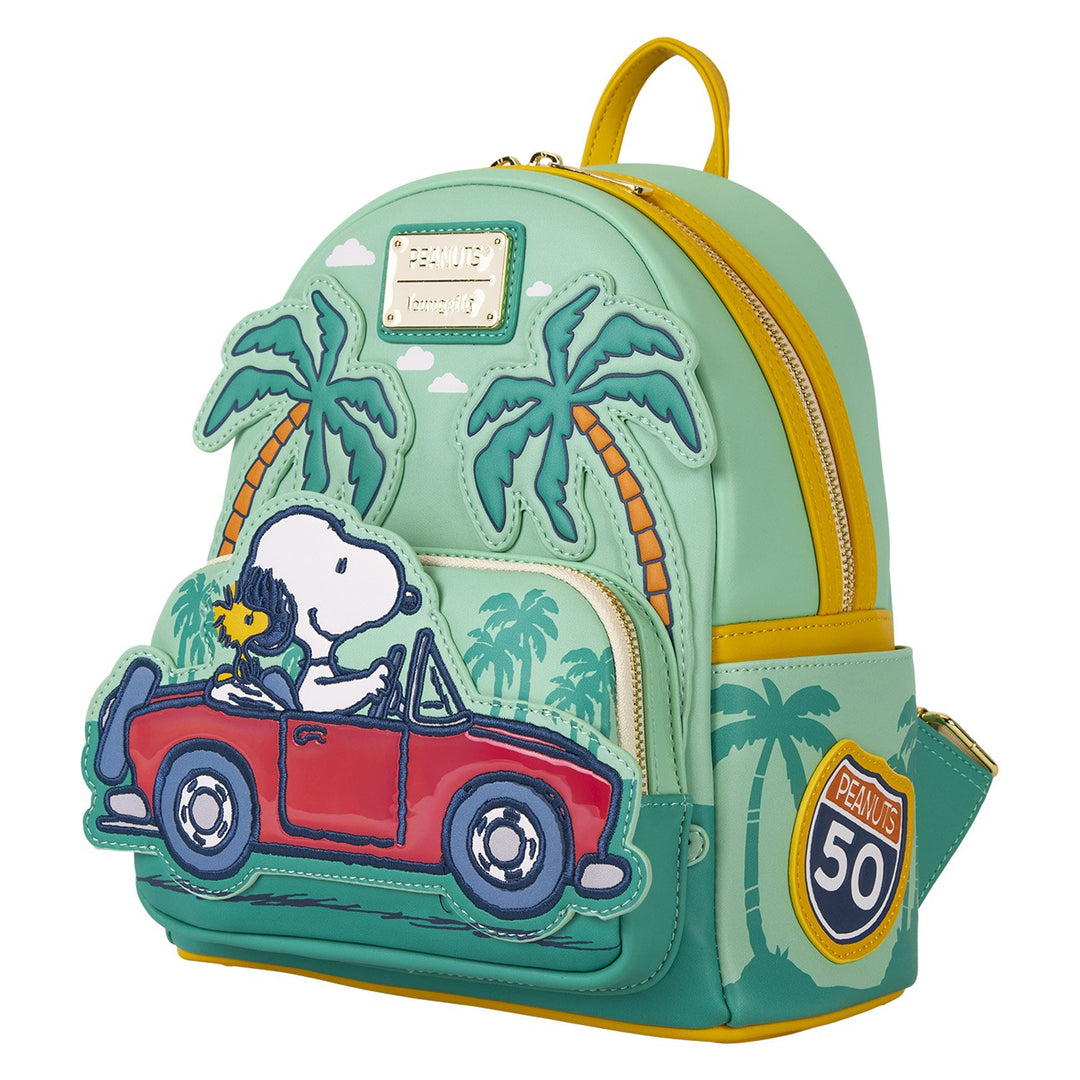 Loungefly Peanuts Snoopy &amp; Woodstock Road Trip Mini Backpack