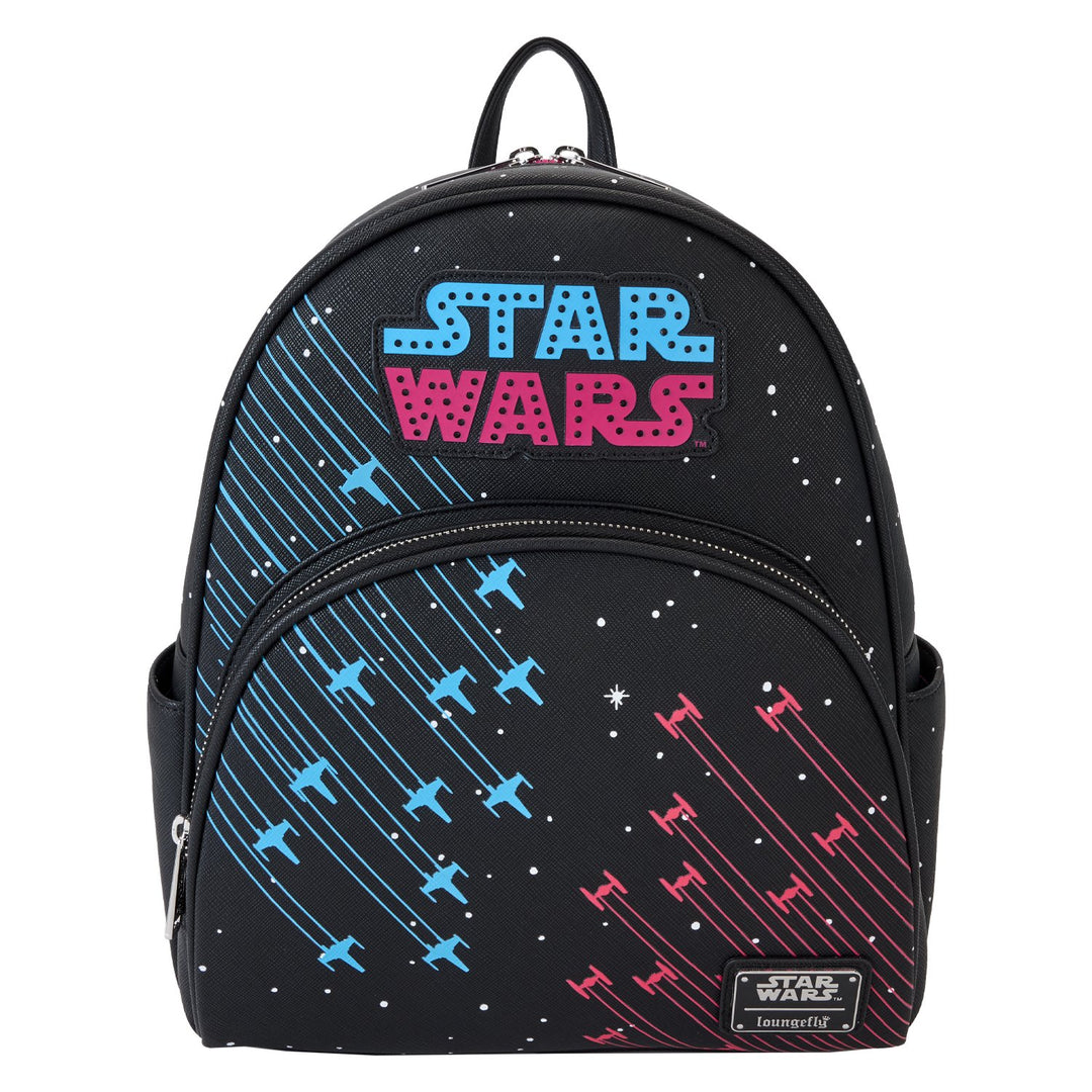 671803527164 - Loungefly Star Wars Rebels vs Empire Galactic Light Up Glow Mini Backpack - top