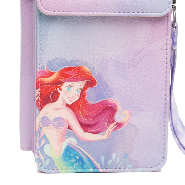 Wondapop Disney The Little Mermaid Ariel Crossbody Wallet Cell Phone Wristlet