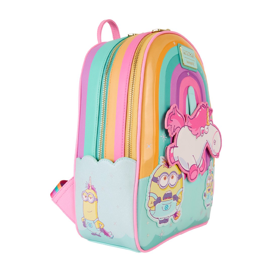 Minions Fluffy Unicorn Rainbow Mini Backpack