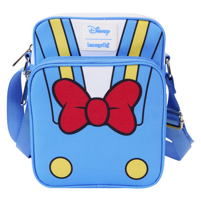 WDTB3018 - Loungefly Disney Donald Duck 90th Anniversary Nylon Passport Bag - Front