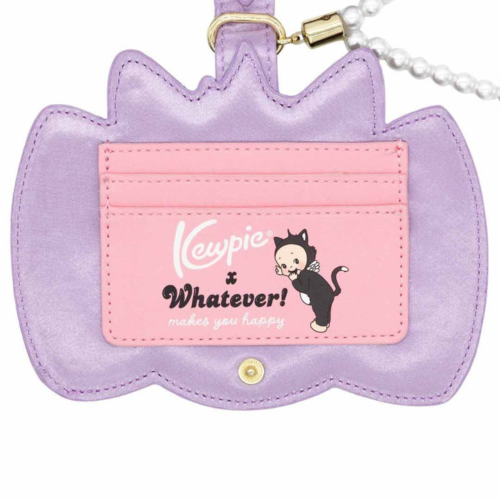 Whatever Makes You Happy Kewpie Cat Bow Wristlet Padded Card Holder