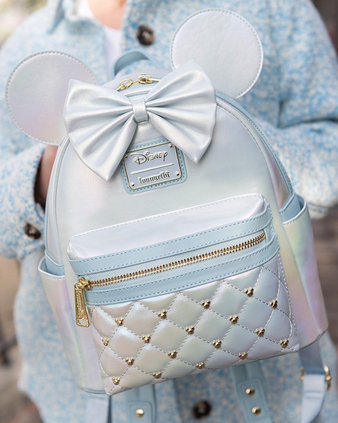 Loungefly Disney The Minnie Mouse Classic Series Mini Backpack: Iridescent Sky - 707 Street Exclusive