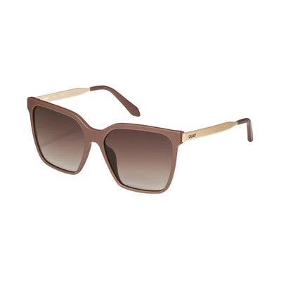 Quay Australia Women's Level Up Remixed Square Sunglasses - Brown - Full