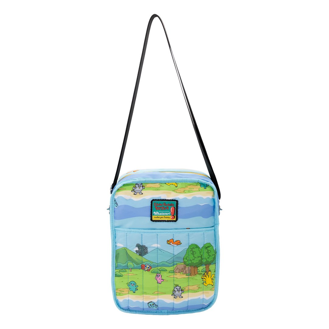 Whatever Makes You Happy Chibi Godzilla Raids Again Reversible/Convertible Crossbody Bag