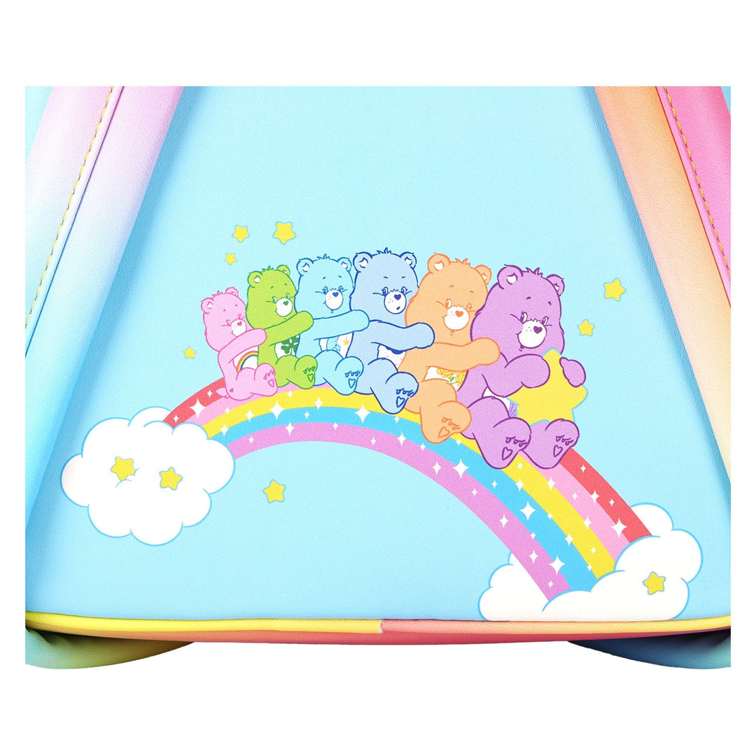 Loungefly Care Bears Cheer Bear &amp; Share Bear Rainbow Umbrella Mini Backpack