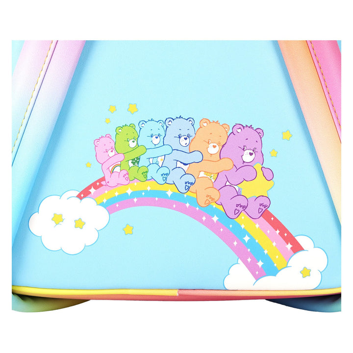 Loungefly Care Bears Cheer Bear &amp; Share Bear Rainbow Umbrella Mini Backpack