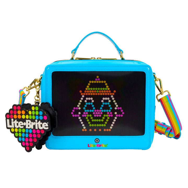 Loungefly Hasbro Lite-Brite Lenticular Glow Crossbody Bag with Coin Bag