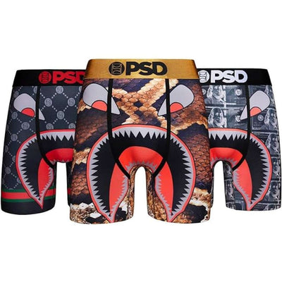 PSD Underwear Men's Warface Cash Rich Boxer Briefs 3-Pack