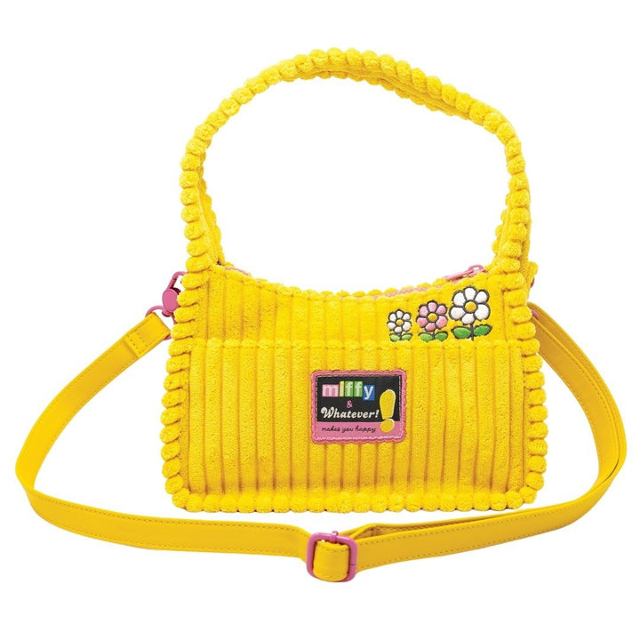 Whatever Makes You Happy Miffy Corduroy Baguette Crossbody Bag with Bag Charm