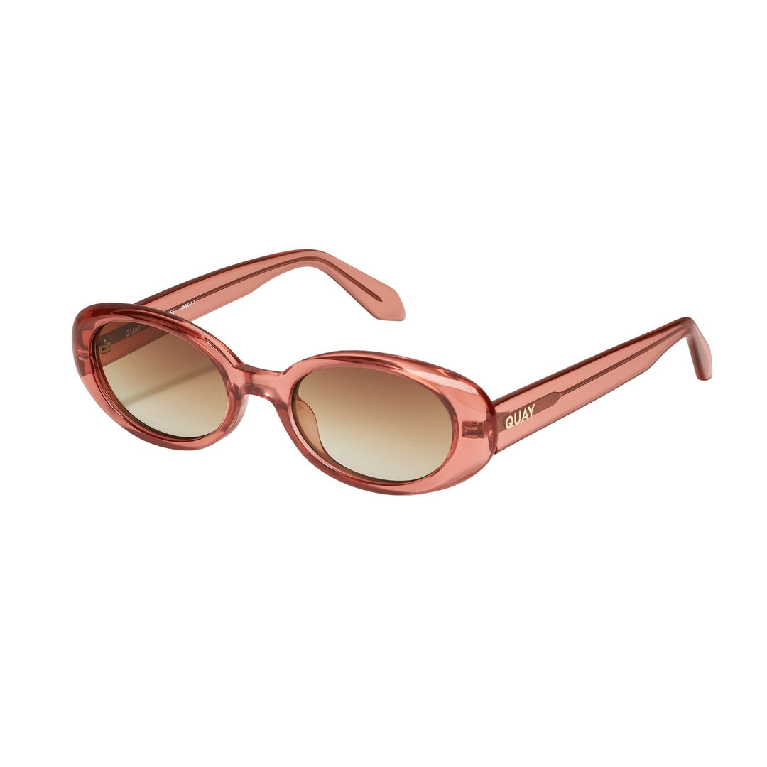 Quay - Womens Sunglasses, Round Lenses with UV Protection (Felt Cute, Primrose)