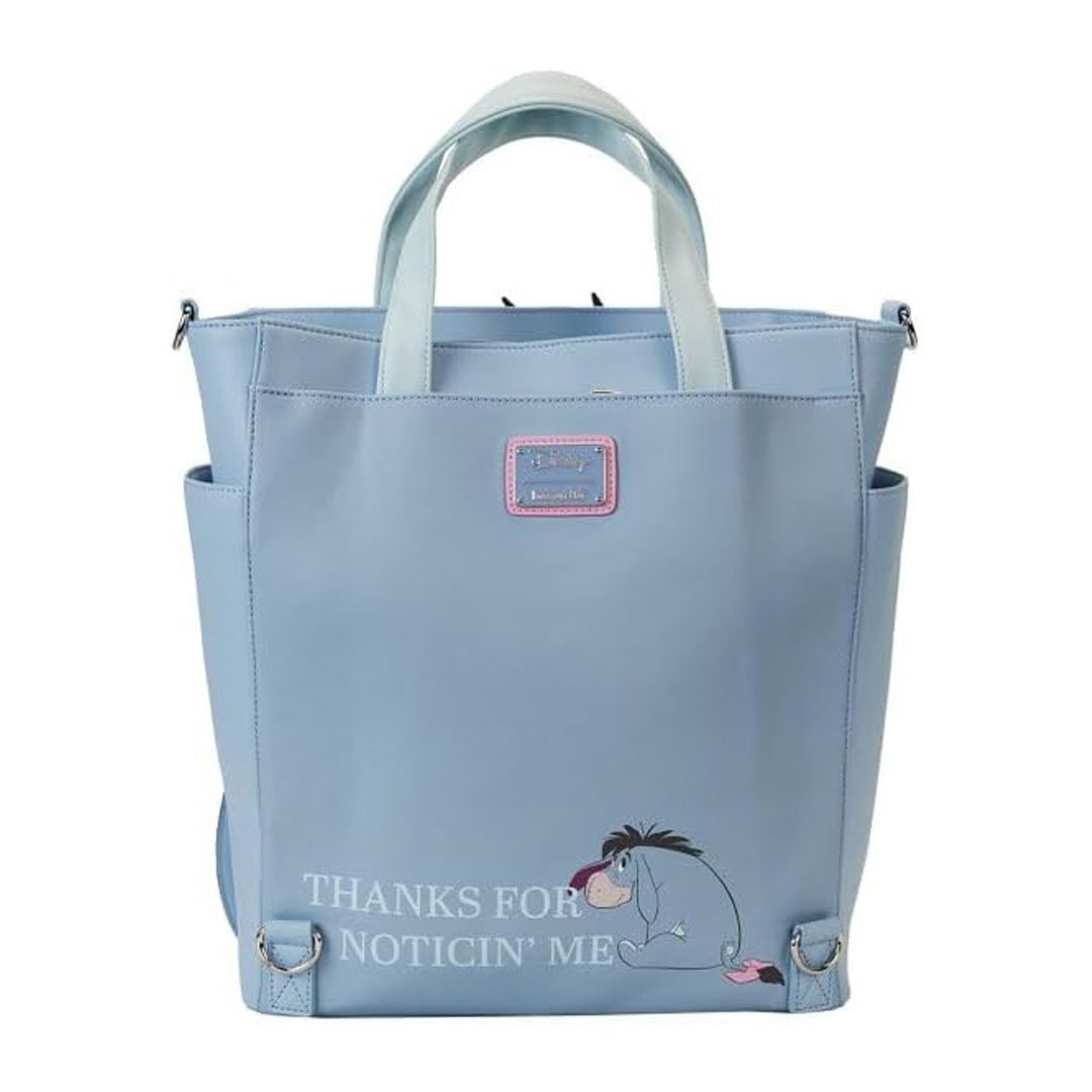Loungefly Hard Tag Eeyore Blue Character Tote Bag Loungefly Winnie the Pooh Eeyore Figural Carnival Tote Bag  main image 3