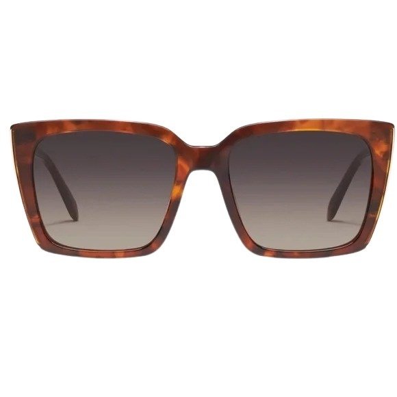 Quay Women's Front Cover Oversized Square Sunglasses - Tortoise - Front