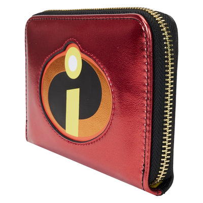Loungefly Pixar The Incredibles 20th Anniversary Metallic Cosplay Zip Around Wallet - Side
