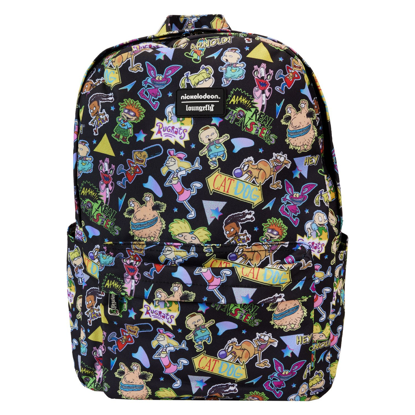 Loungefly Nickelodeon Retro Allover Print Full-Size Nylon Backpack - Front