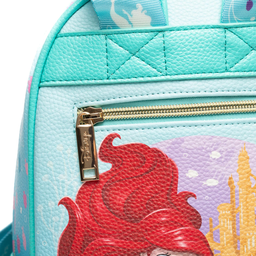Wondapop Disney The Little Mermaid Under The Sea 11" Vegan Leather Mini Daypack