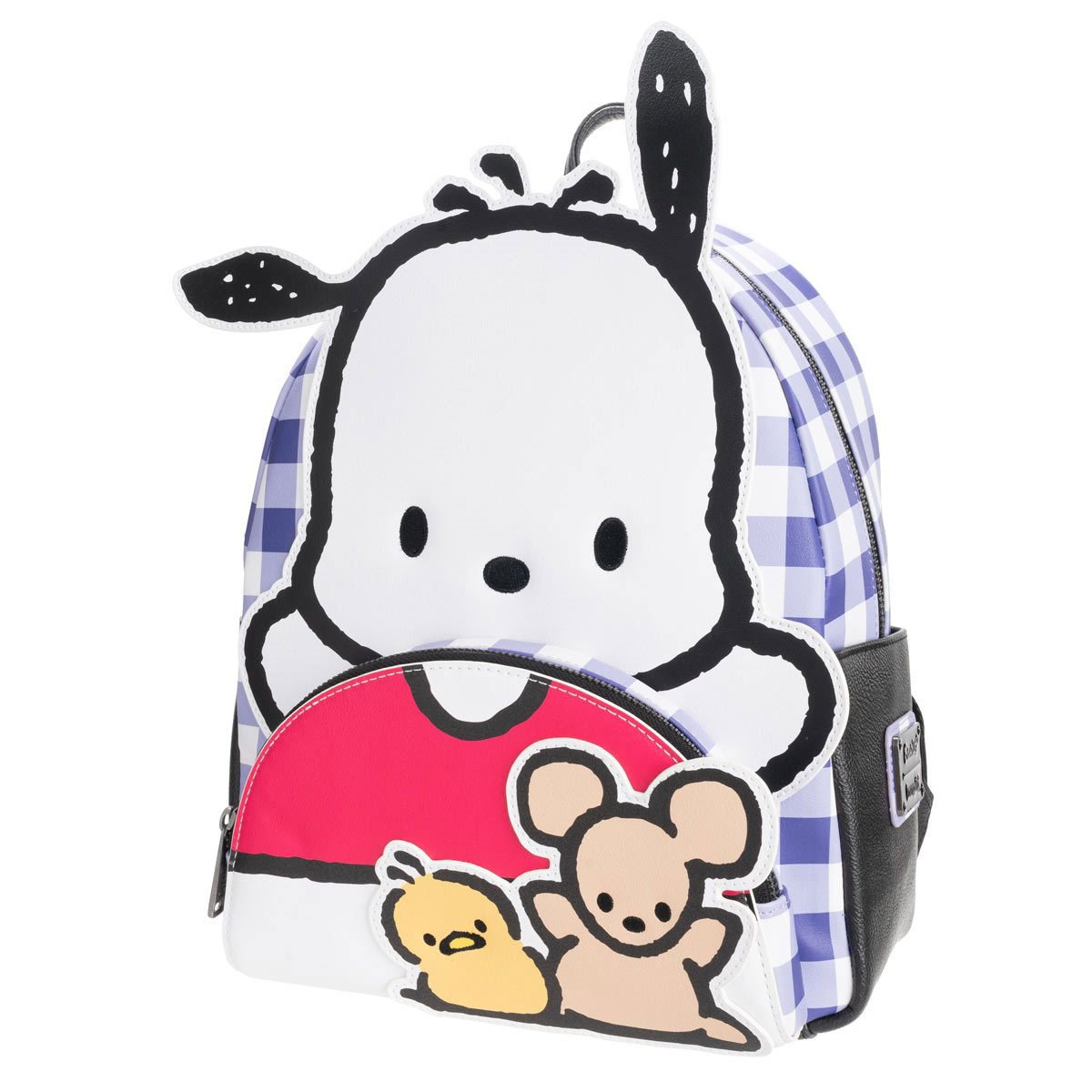 Loungefly Sanrio Pochacco Cosplay Plaid Mini Backpack - 3/4 Left view