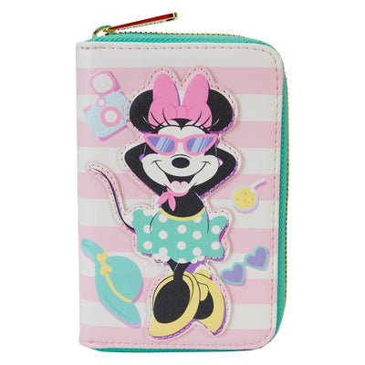 Loungefly Disney Minnie Mouse Vacation Style Zip-Around Wallet