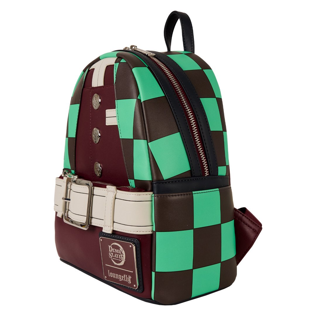 demon slayer mini backpack Loungefly Aniplex Demon Slayer Tanjiro Kamado Cosplay Mini Backpack – 707 Street