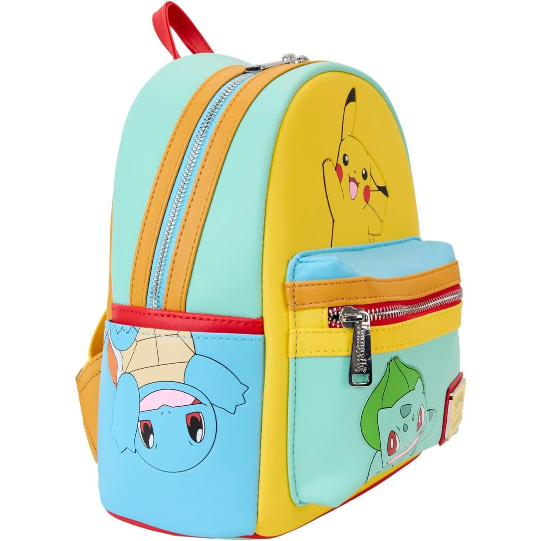 Loungefly Pokemon Color Block Starters Mini Backpack