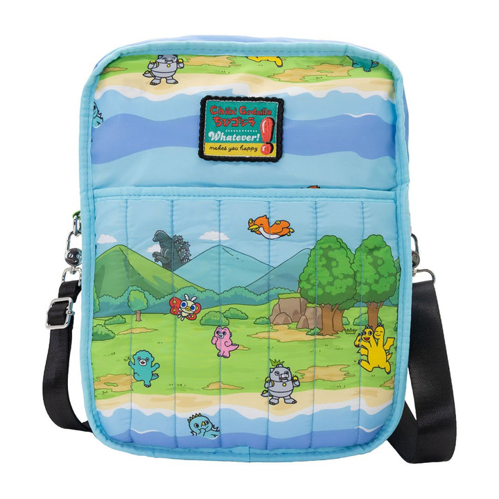Whatever Makes You Happy Chibi Godzilla Raids Again Reversible/Convertible Crossbody Bag
