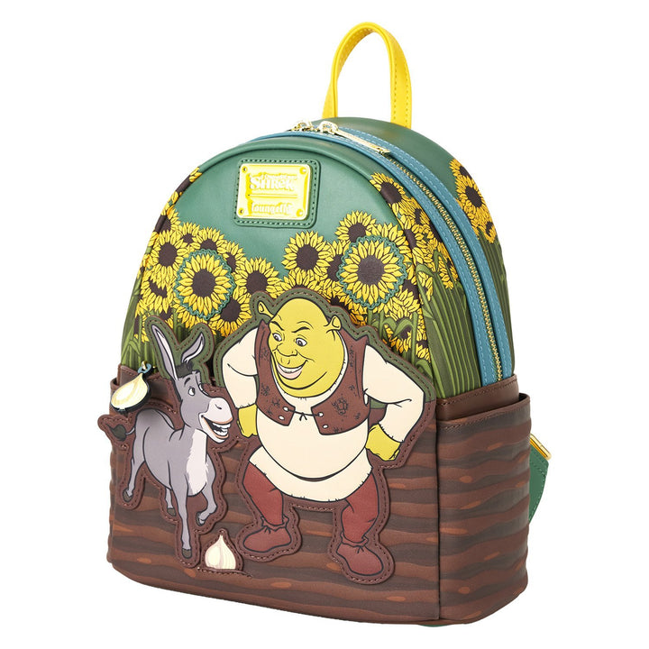 Loungefly Dreamworks Shrek &amp; Donkey Sunflower Field Mini Backpack