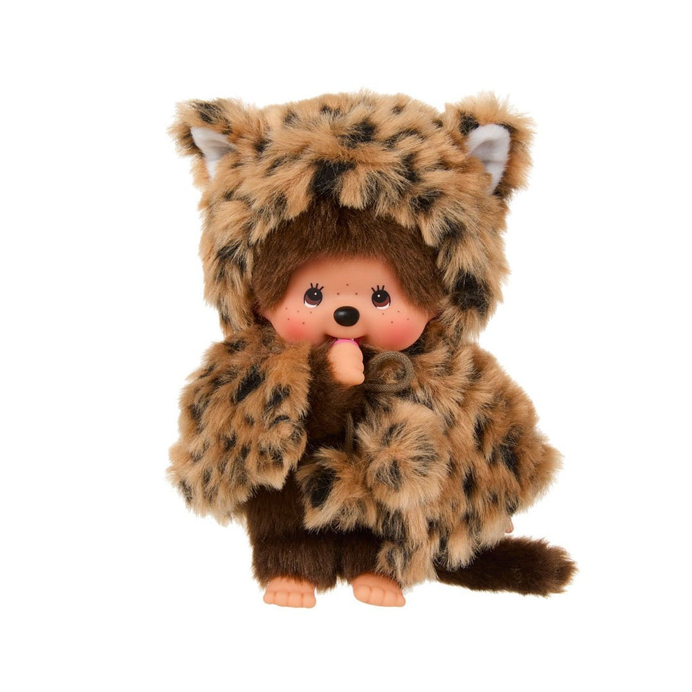 Monchhichi Girl - Leopard Hood Plush Toy