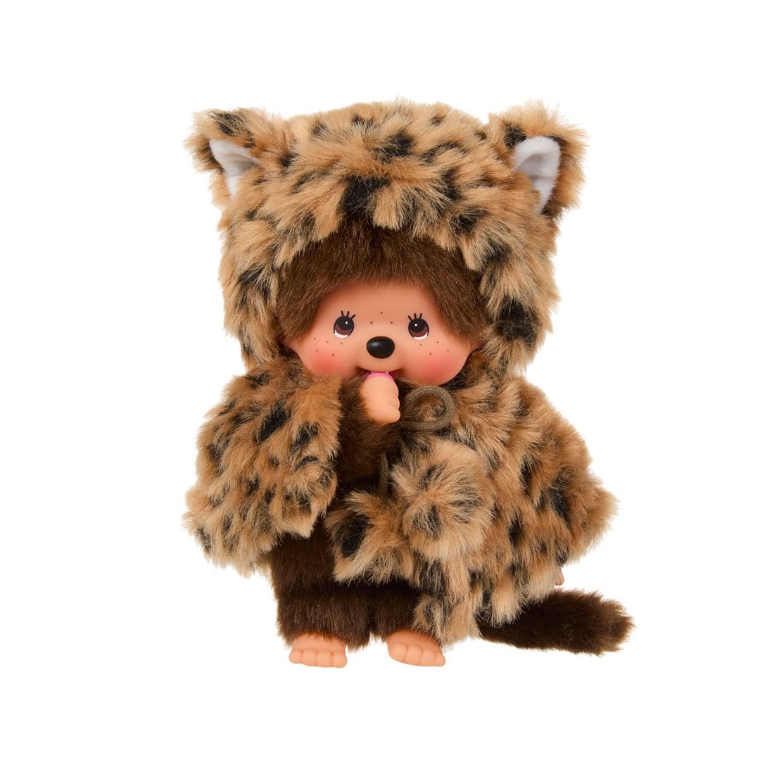 Monchhichi Girl - Leopard Hood Plush Toy