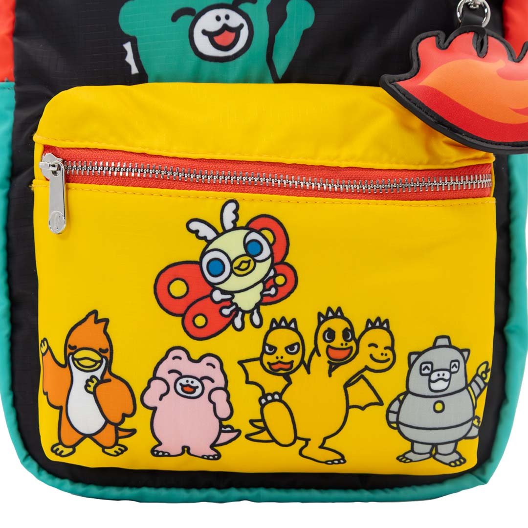 Whatever Makes You Happy Chibi Godzilla Raids Again Reversible/Convertible Crossbody Bag