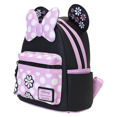 Loungefly Disney Minnie Mouse Floral Rock the Dots Mini Backpack