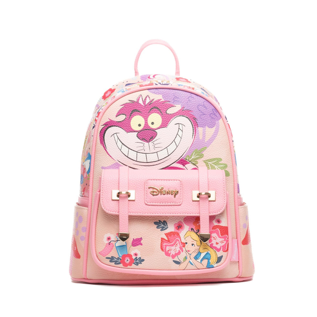 Wondapop Disney Alice In Wonderland Cheshire Cat Everyone Here is Mad 11" Vegan Leather Fashion Mini Backpack