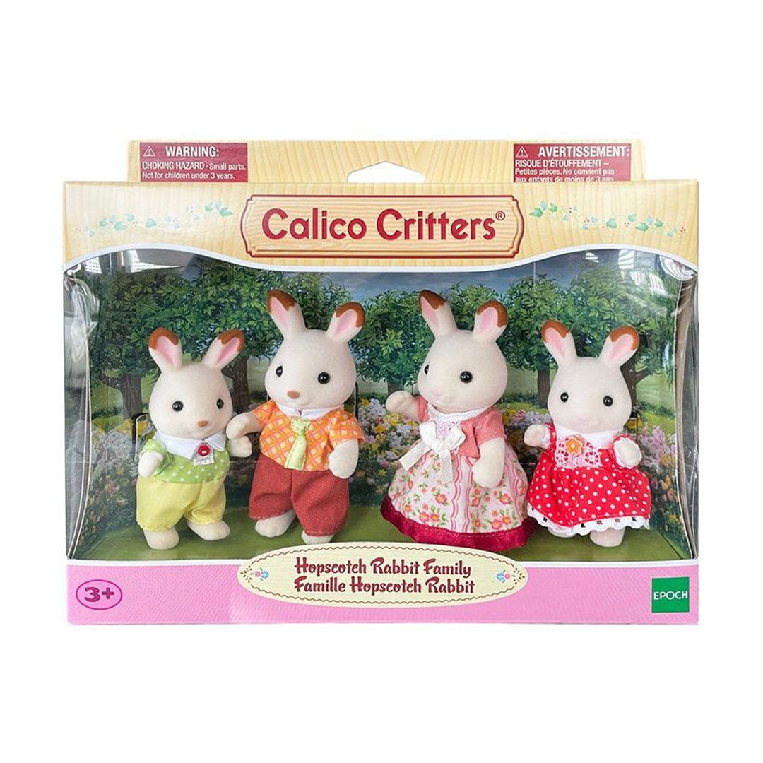 Calico Critters Chocolate Rabbit Family