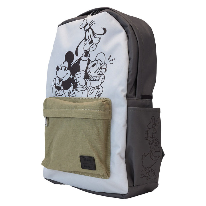 Loungefly Disney Mickey And Friends Canvas Nylon Full-Size Backpack