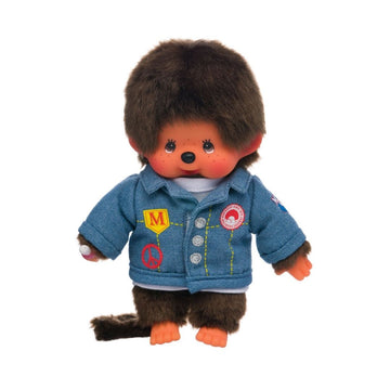 Monchhichi Boy in a Denim Jacket Plush Toy