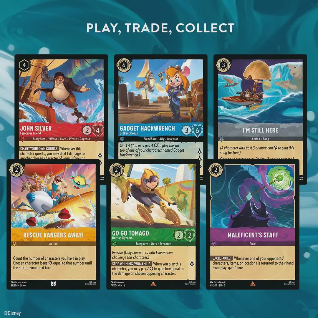 Ravensburger Disney Lorcana Trading Card Game: Azurite Sea Assorted Single Booster Pack