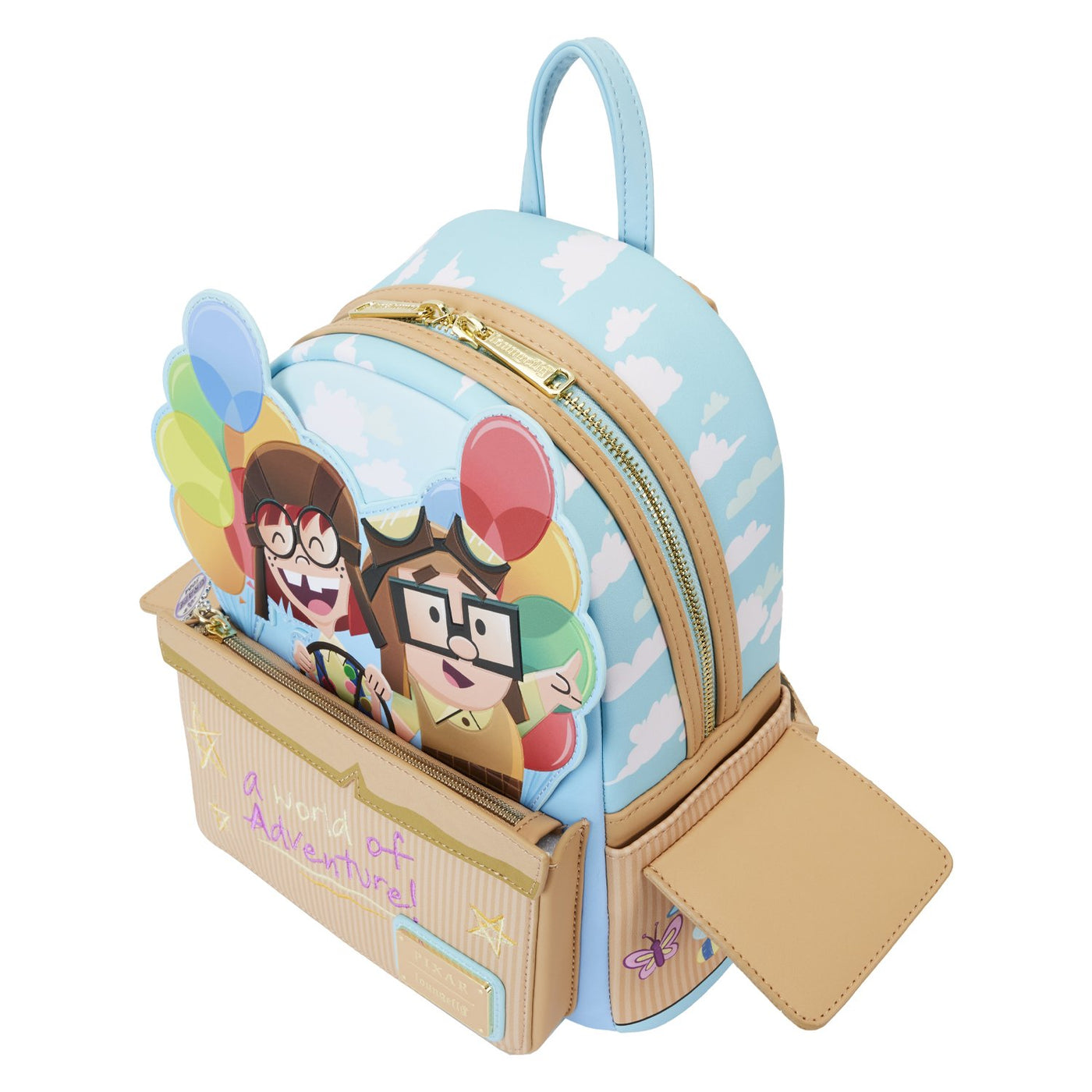 Loungefly Pixar Up 15th Anniversary Spirit of Adventure Mini Backpack - Top View