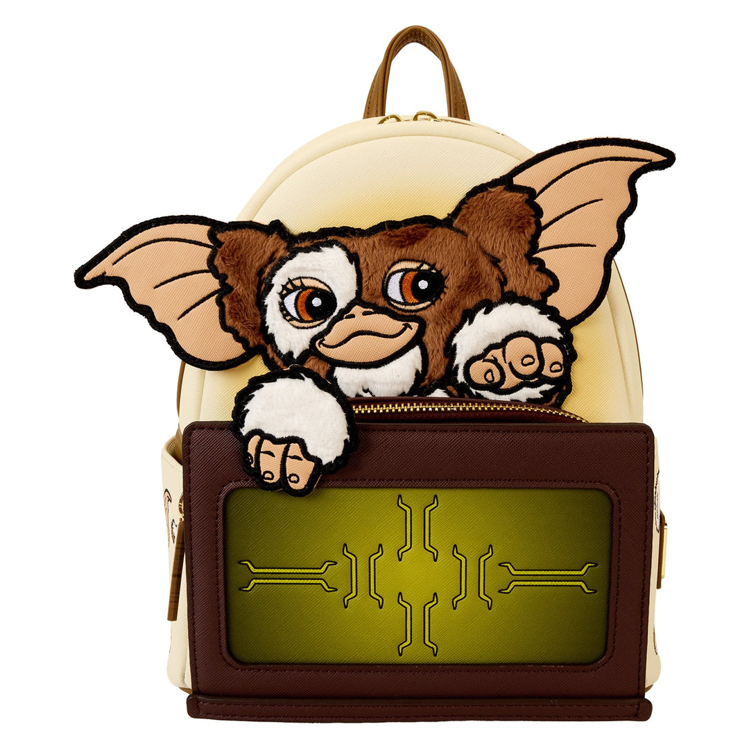 671803532342 - Loungefly Warner Brothers Gremlins 40th Anniversary Gizmo Mogwai Box Mini Backpack - front  