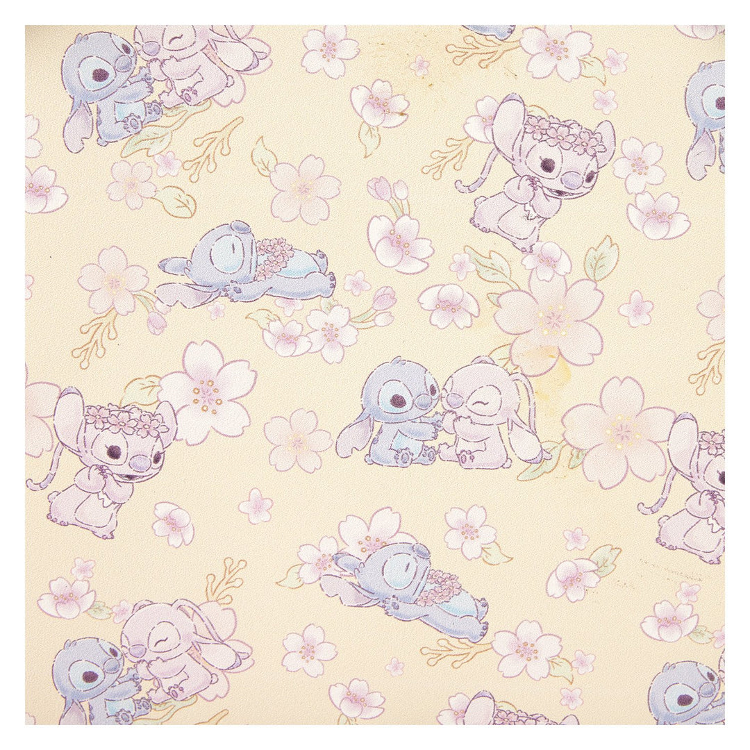 Loungefly Disney Stitch &amp; Angel Cherry Blossom All-Over Print Mini Backpack