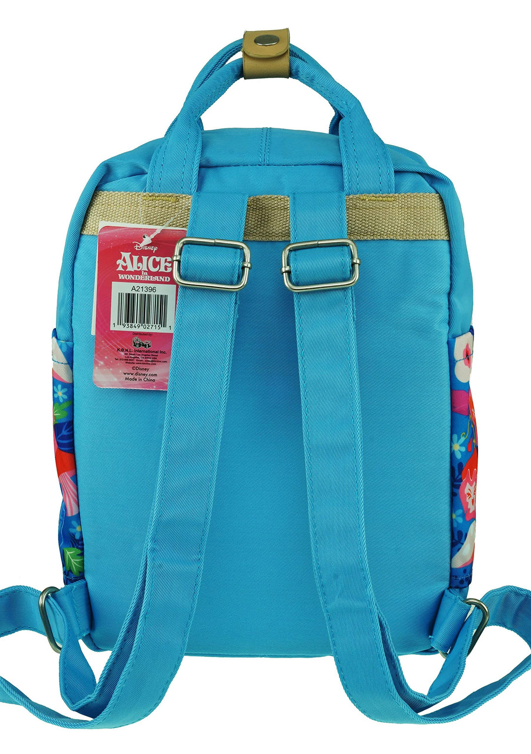 KBNL Disney Alice in Wonderland 12" Nylon Mini Backpack - Back