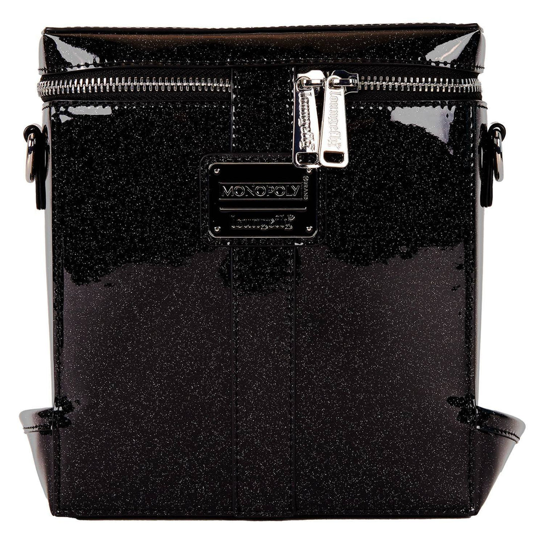 Loungefly Hasbro Monopoly 90th Anniversary Top Hat Glitter Figural Crossbody Bag