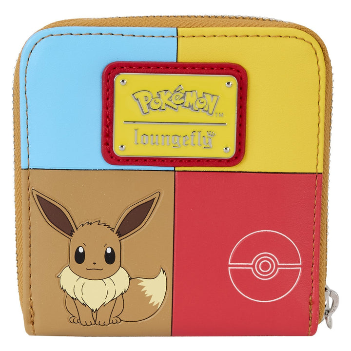 Loungefly Pokemon Color Block Starters Zip Around Wallet
