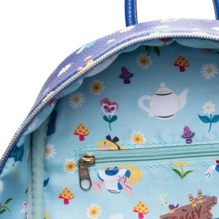 Wondapop Disney Alice In Wonderland Garden Tea Party 11" Vegan Leather Mini Daypack
