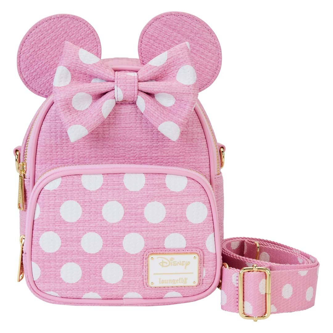 Loungefly Disney Minnie Mouse Straw Cosplay Mini Convertible Bag