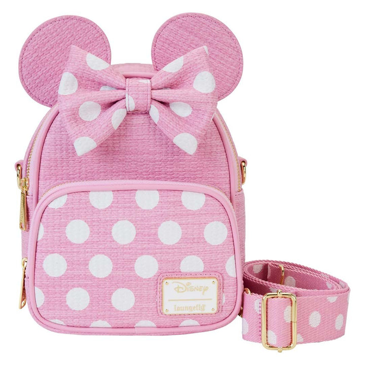 Loungefly Disney Minnie Mouse Straw Cosplay Mini Convertible Bag